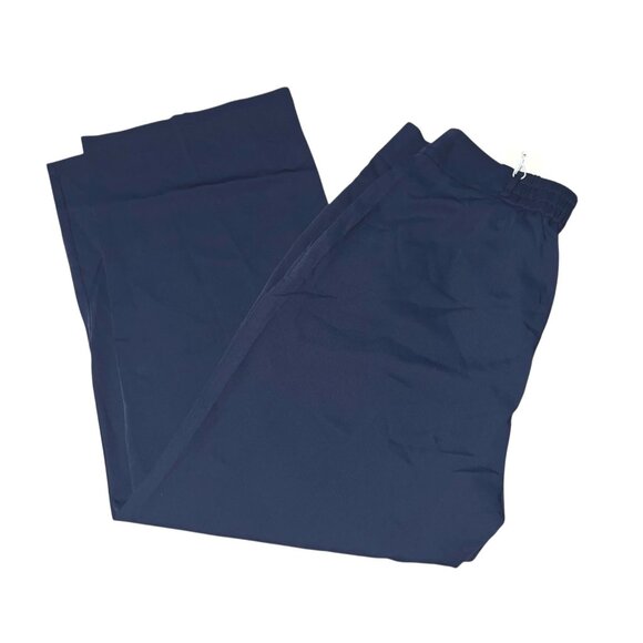 Halara High Waisted Shirred Straight Leg Work Pants Sz XL Womens Navy Blue Pocke - Picture 8 of 13